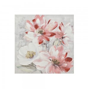 Πίνακας με ροζ-λευκά λουλούδια