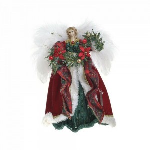 Inart Χριστουγεννιάτικη Πλαστική Φιγούρα Αγγελος Κόκκινος