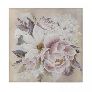 Πίνακας με μωβ-λευκά λουλούδια