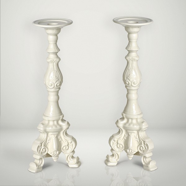 porcelain candlesticks